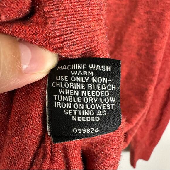 Tracee Ellis Ross Heathered Persimmon Knit Turtleneck Sweater Dress Size XL - Picture 8 of 8